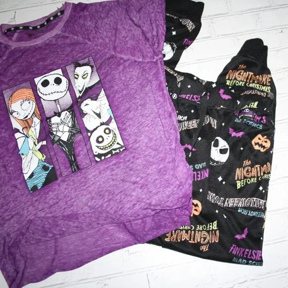 🖤🎃 Nightmare Before Christmas Pajama Set · Disney · Size XS 🎃🖤 - Picture 3 of 5